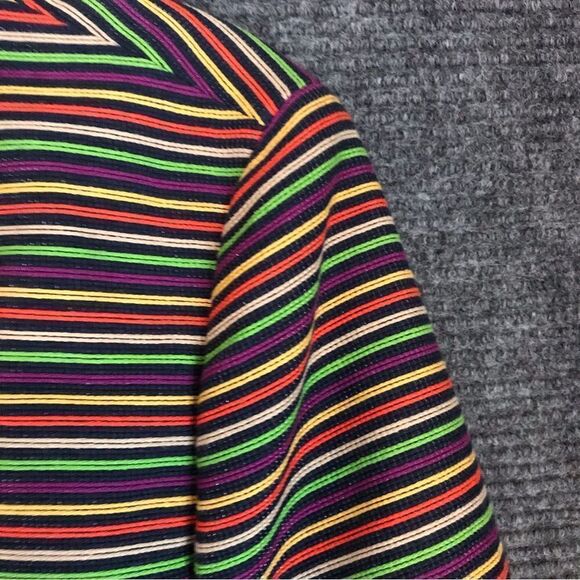 Talbots Blazer Women’s Size 14 Multi-Colored Striped Cotton Long Sleeve - Picture 10 of 12